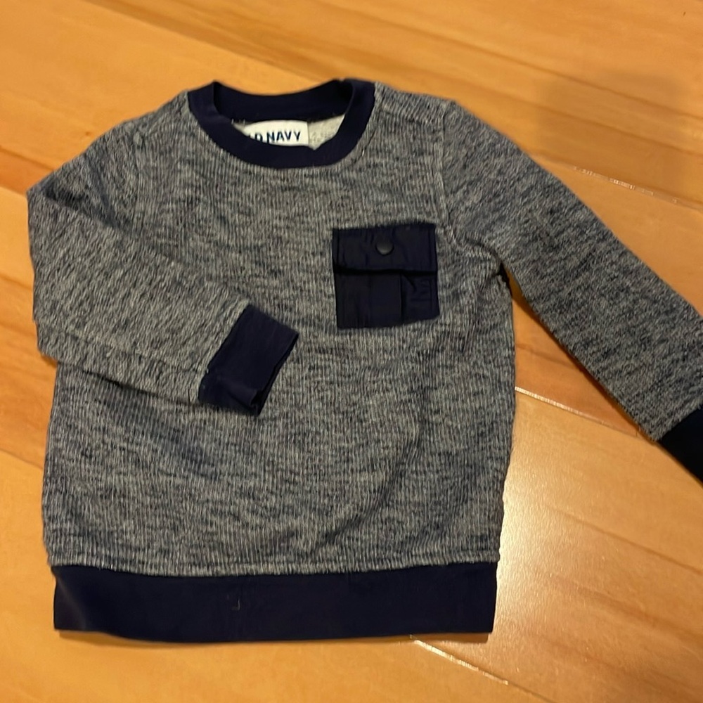 Blue knit shirt